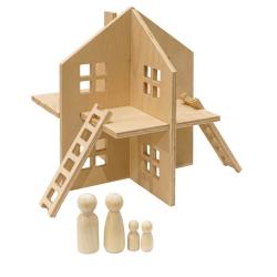 Dřevěná stavebnice CROSS domeček pro panenky