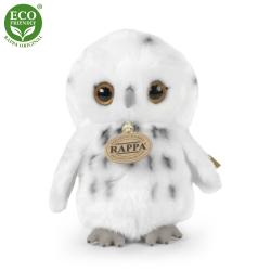 Plyšový pták sova bílá 18 cm ECO-FRIENDLY